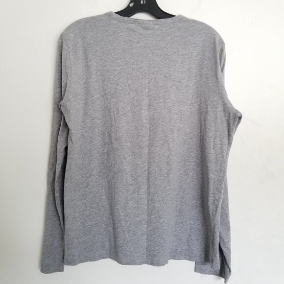 Hugo Boss Men Heather Gray Long Sleeve Jersey Top - Picture 4 of 13